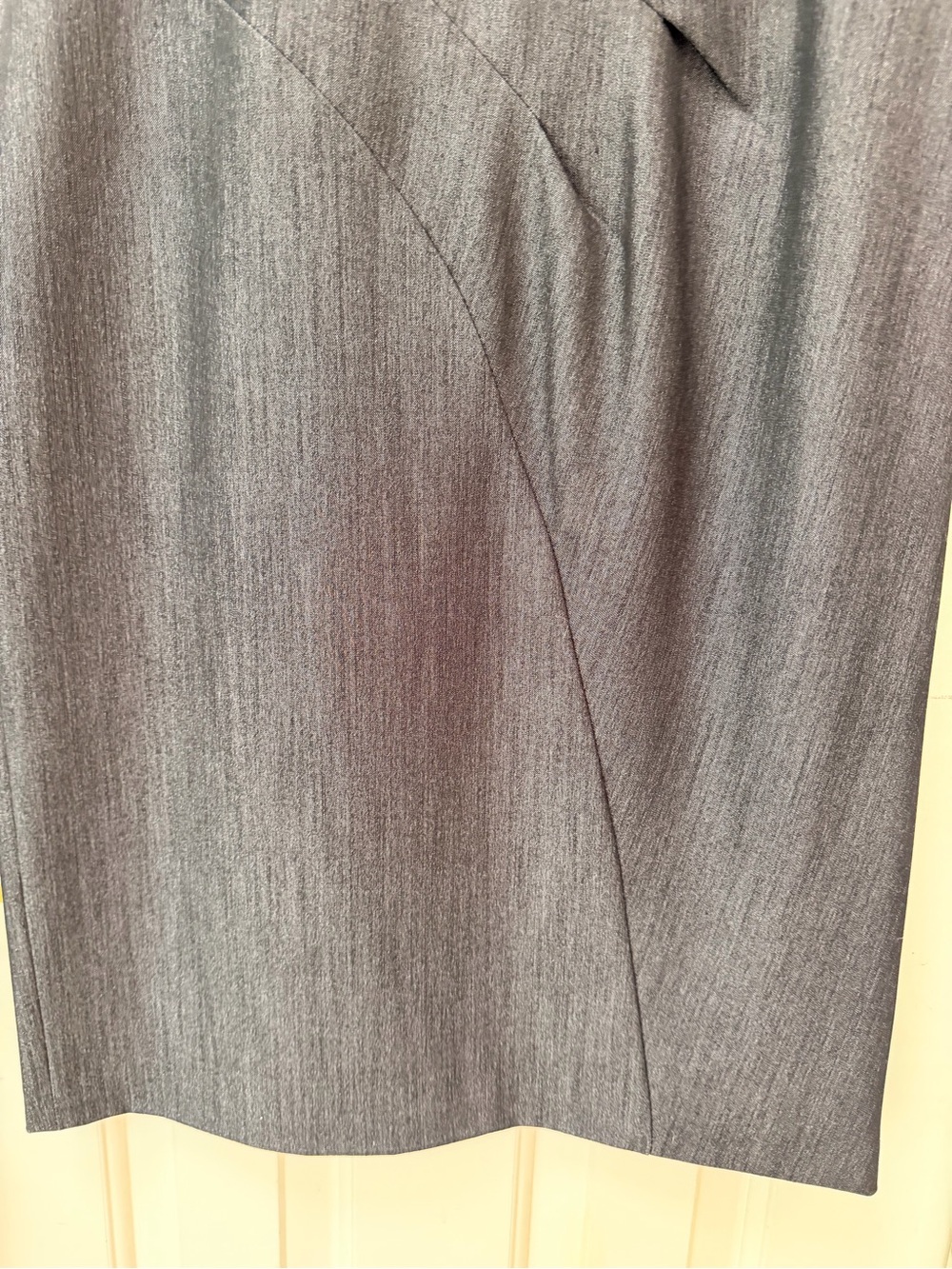 Calvin Klein Charcoal Sheath Dress, Professional Style, Font Pleating, Sz 6 - Picture 4 of 14